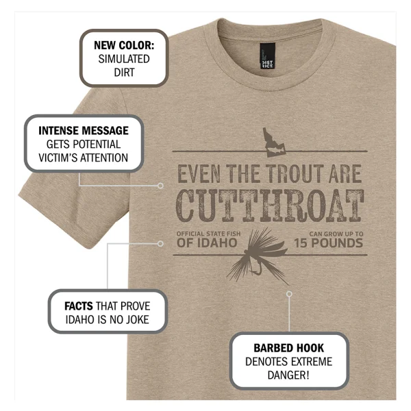 Even The Trout are Cutthroat Tee (Simulated Dirt) - Image 2